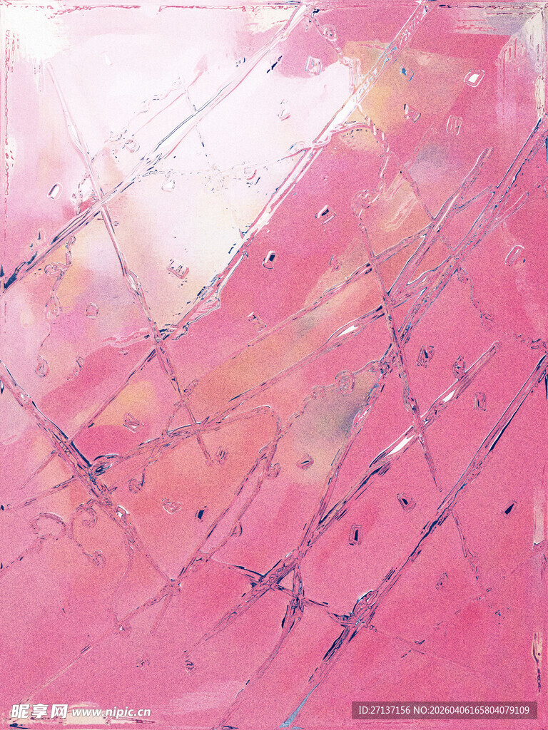 粉色抽象纹理艺术画作