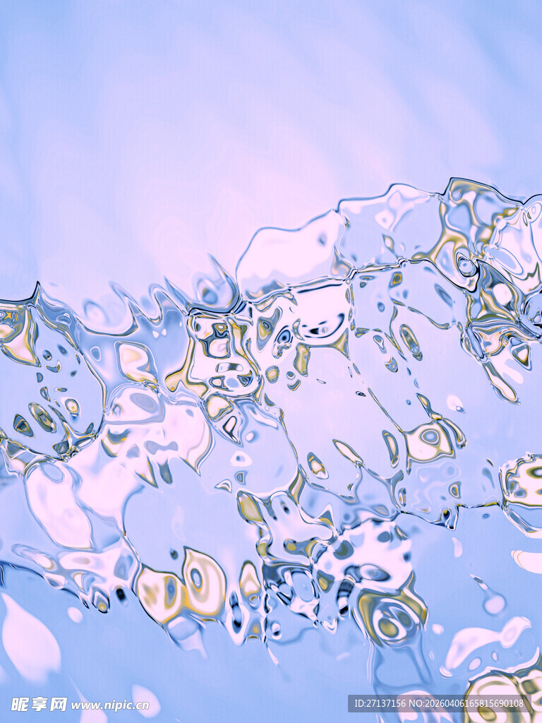 梦幻花卉图案的蓝色背景