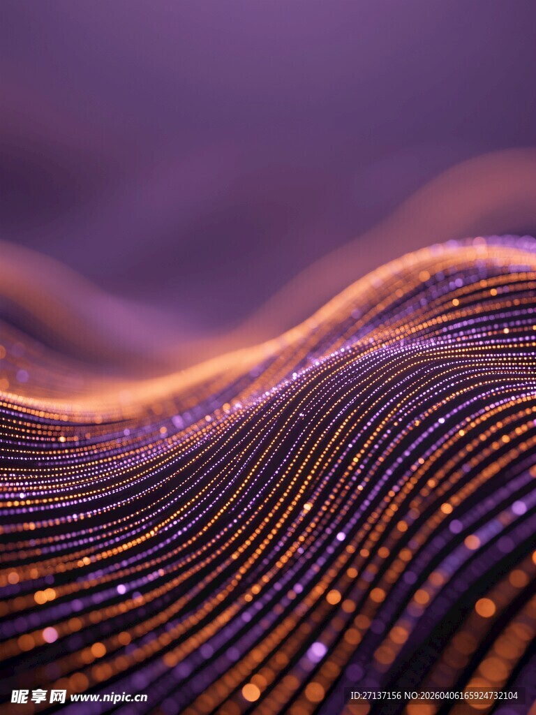 流动的科技感粒子线条