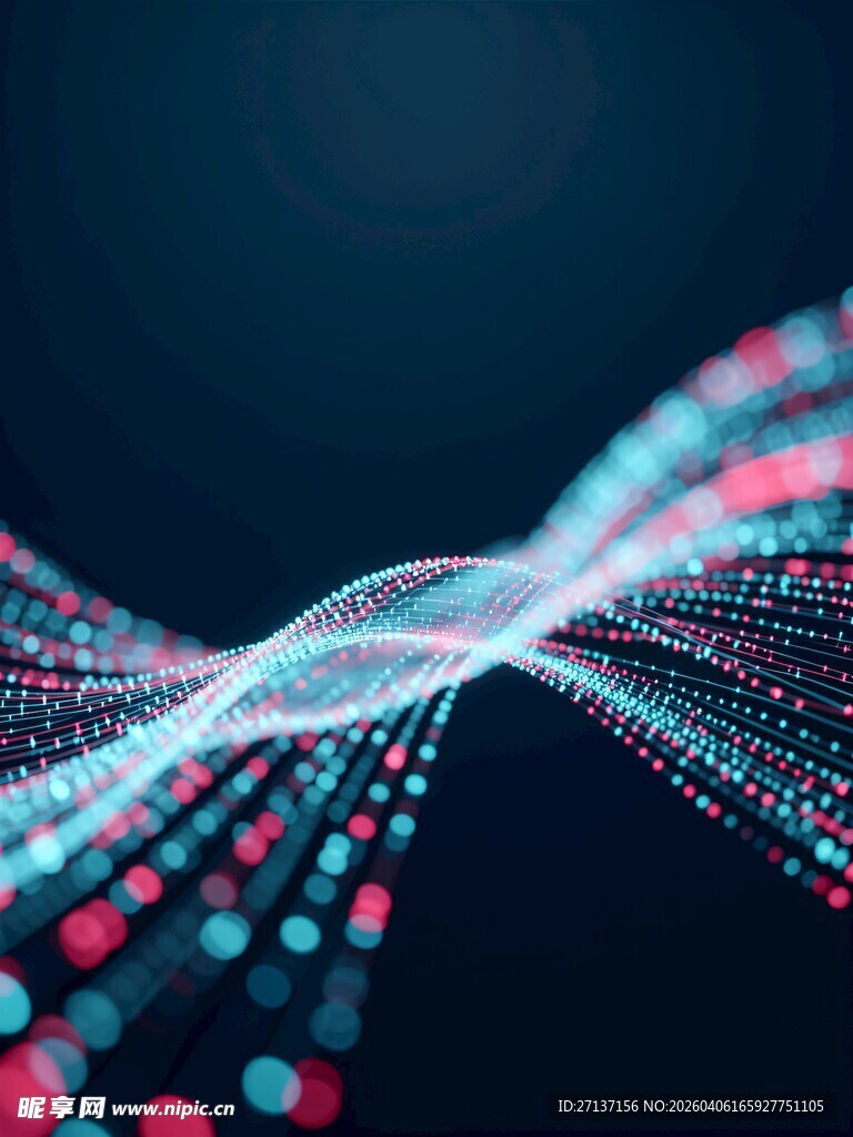 科技感线条粒子动态画面