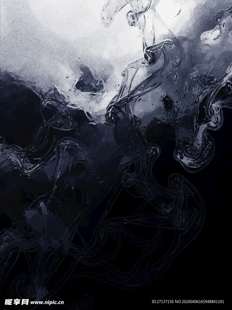 神秘云雾缭绕的深邃山林