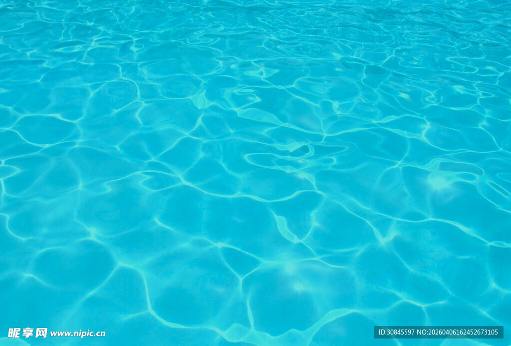 清澈蓝泳池水面纹理