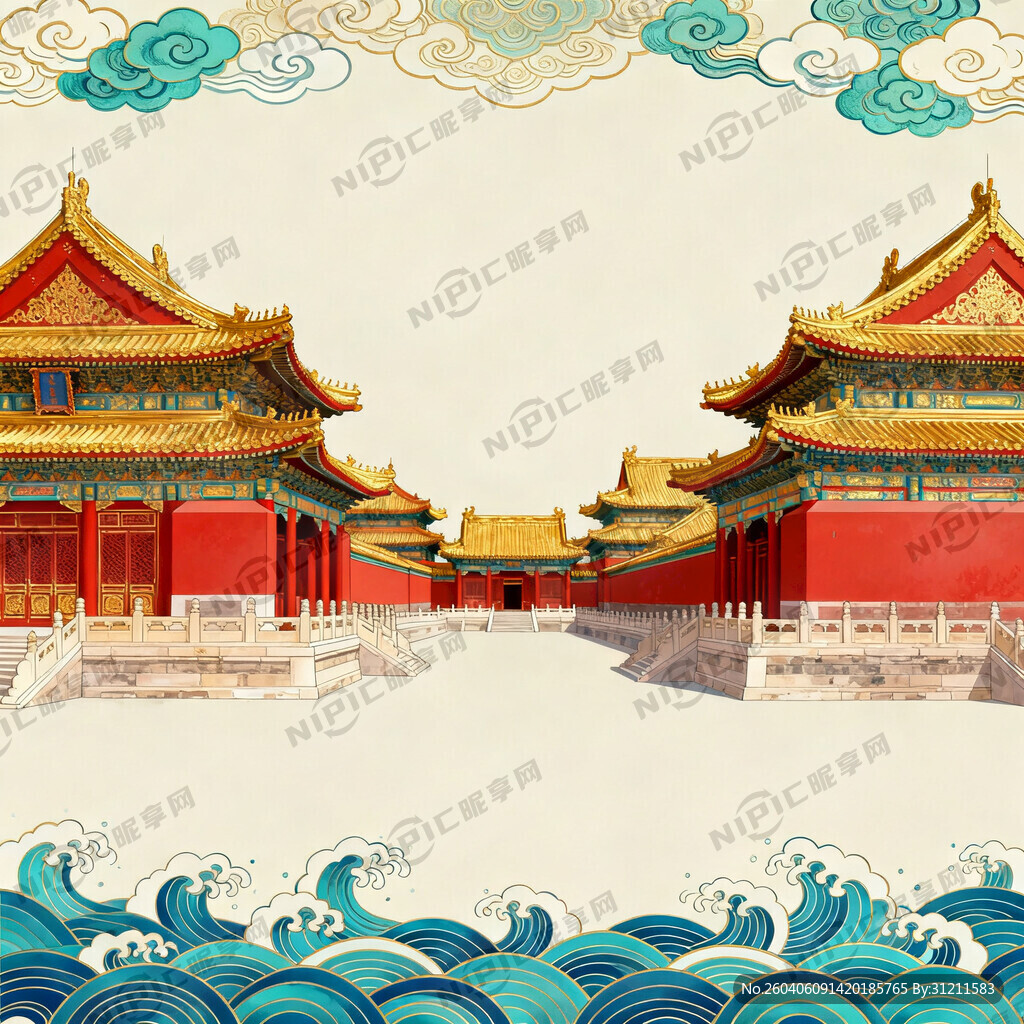 采用国潮新中式加宫廷风设计 