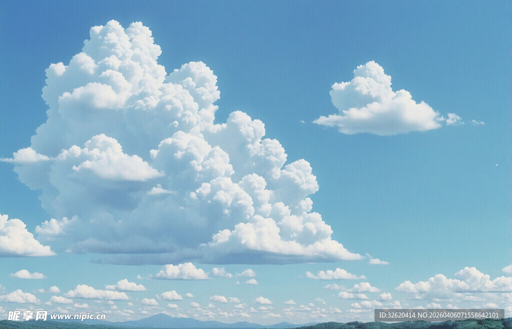 蓝天白云美景