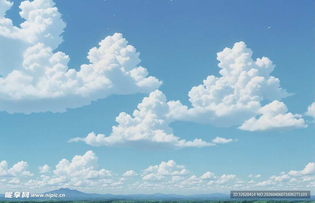 蓝天白云下的广阔美景