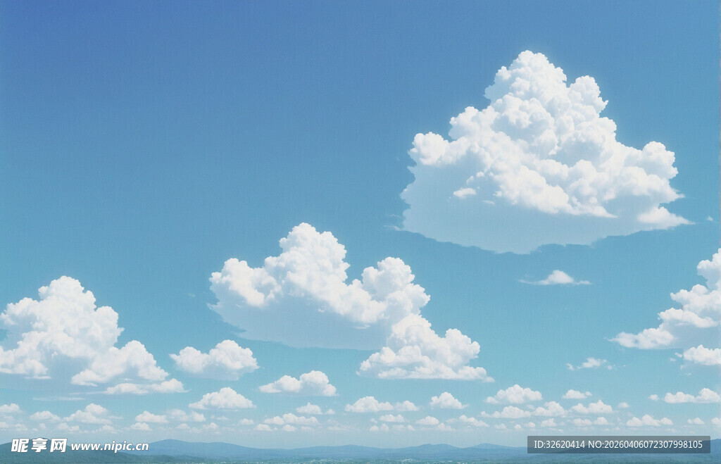 蓝天白云美景