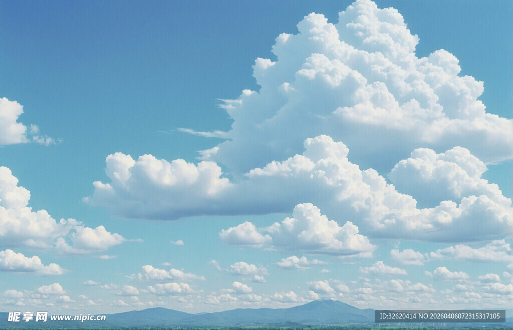 蓝天白云下的壮阔景象