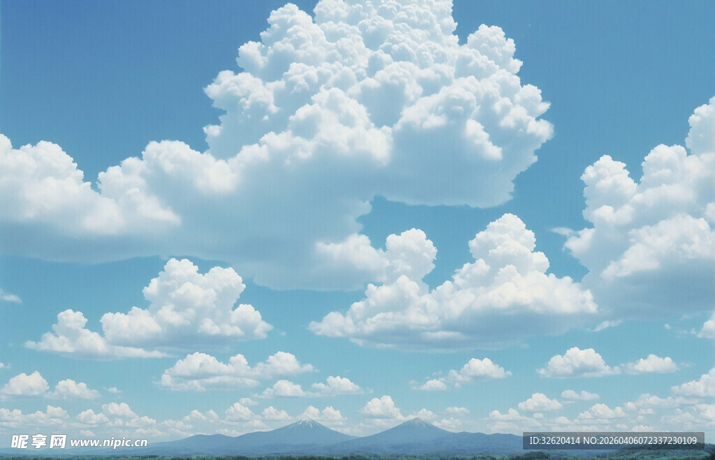 蓝天白云下的壮阔景致