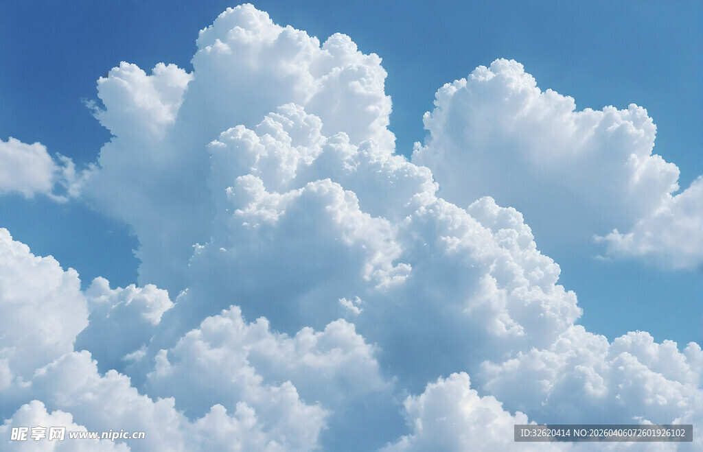蓝天白云的纯净美景