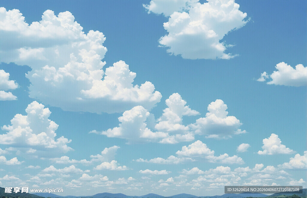 蓝天白云下的开阔景致