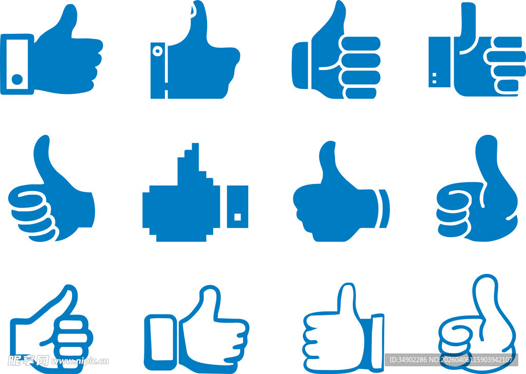 矢量大拇指点赞