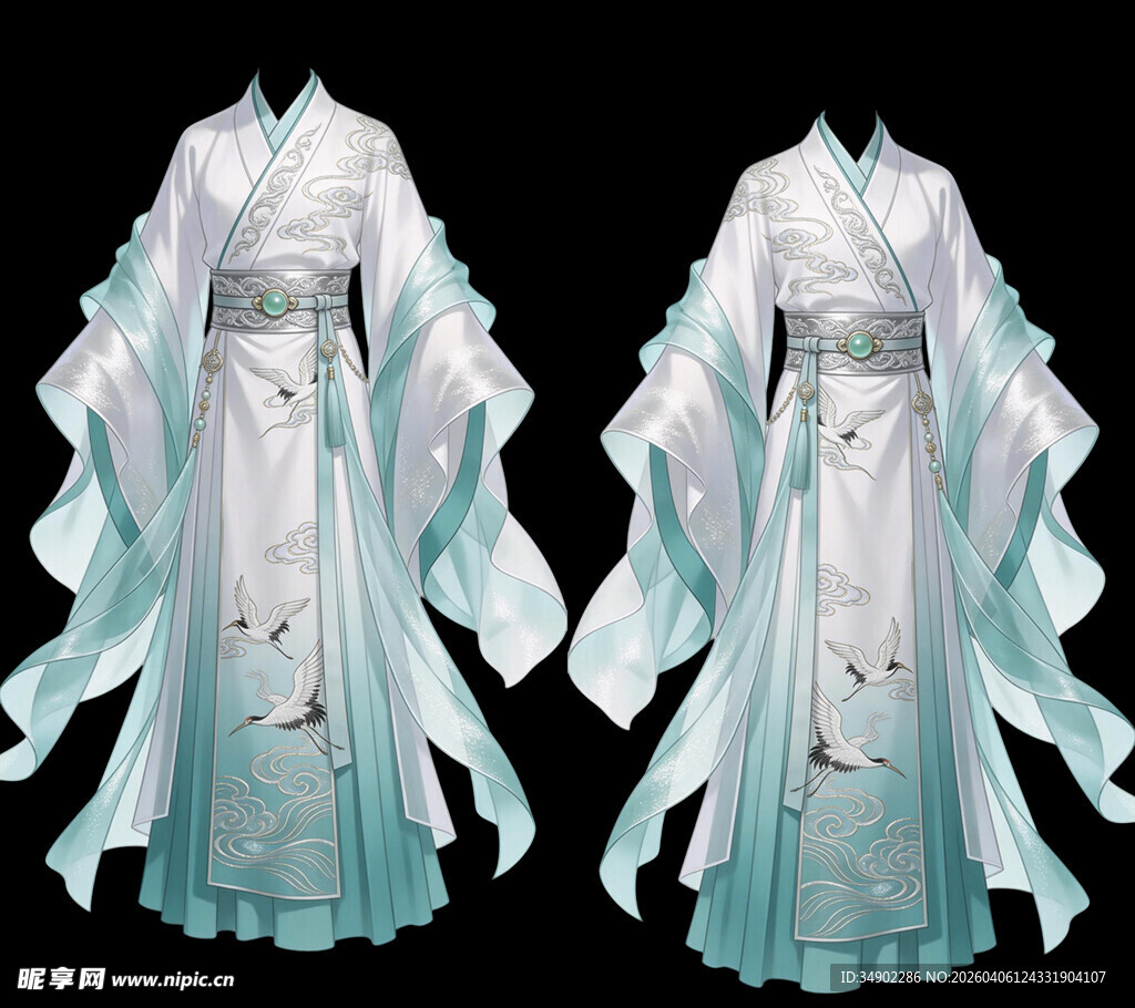 古风飘逸汉服女款服饰