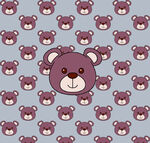 紫色小熊图案背景图