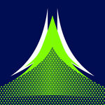 绿色几何三角抽象图形