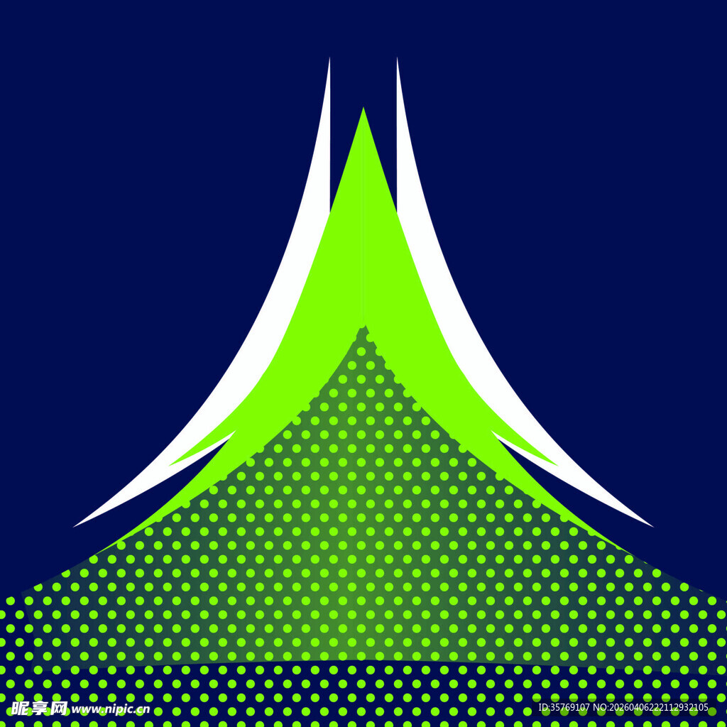 绿色几何三角抽象图形