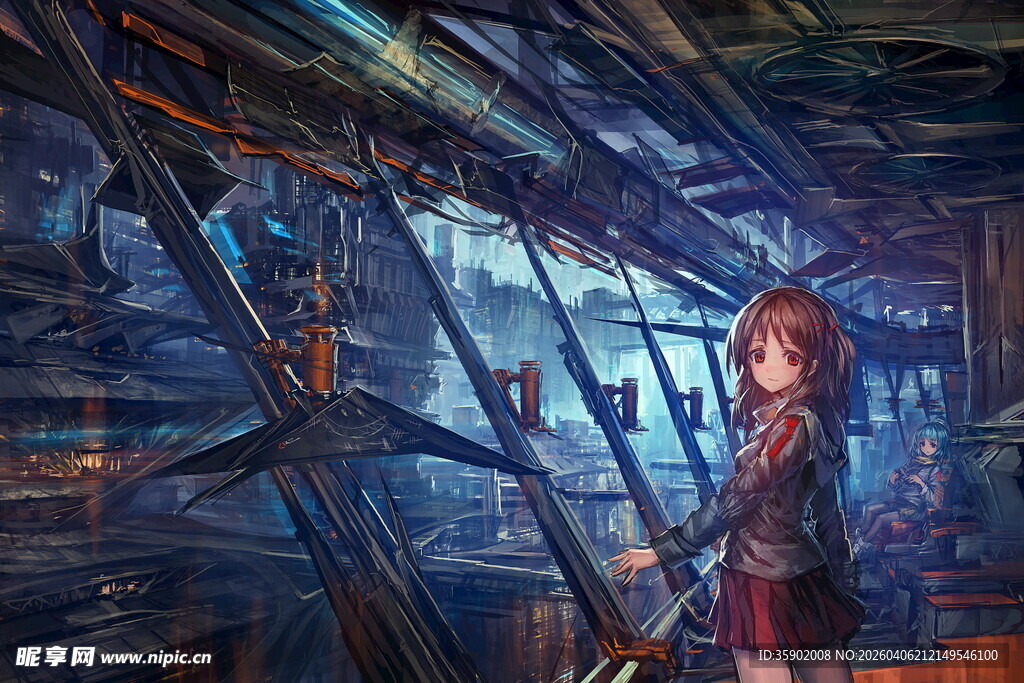 奇幻世界中的持弓少女