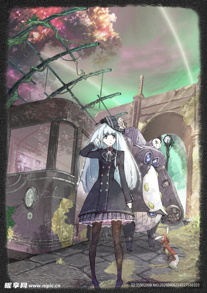 奇幻风格少女与异宠