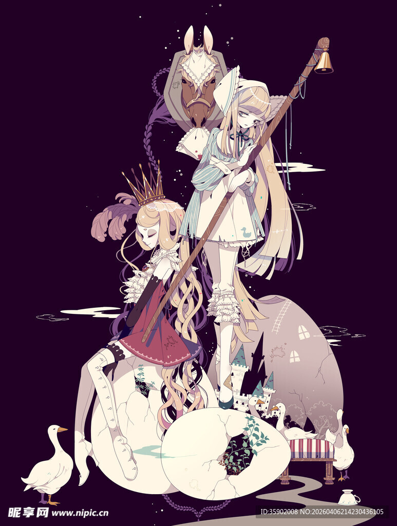 奇幻动漫角色组合形象