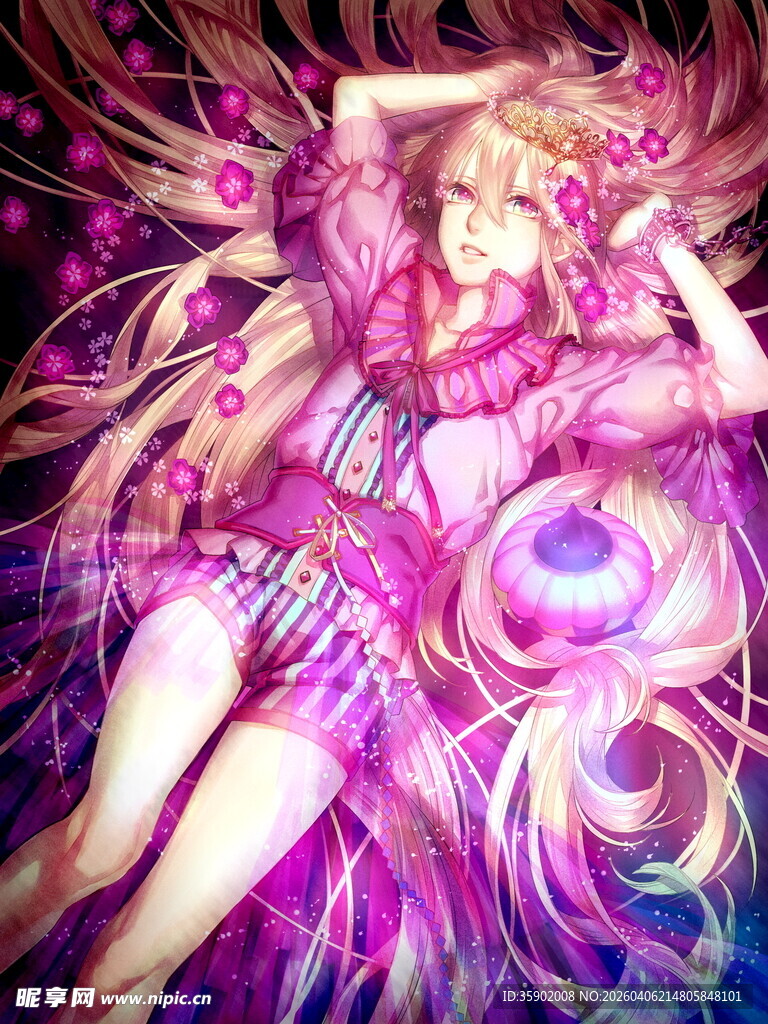 梦幻粉色系精灵少女形象