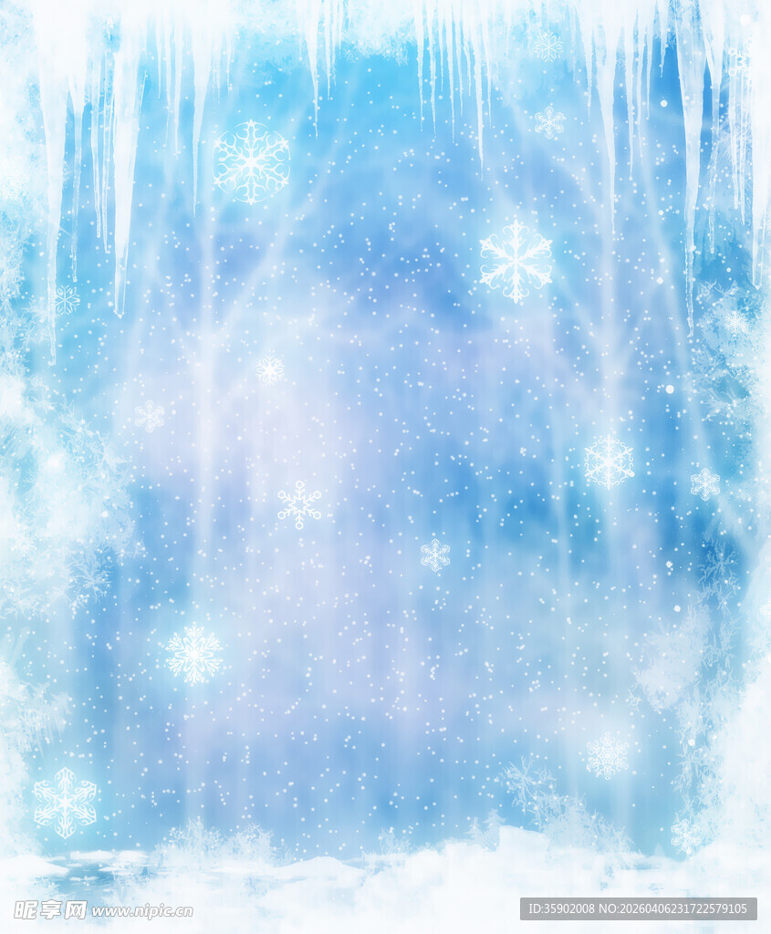 梦幻冰雪背景图