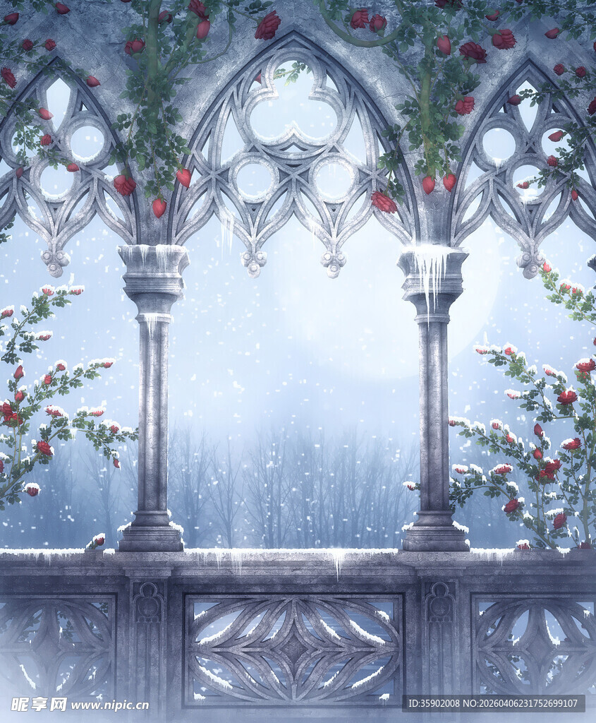 梦幻哥特风阳台景观