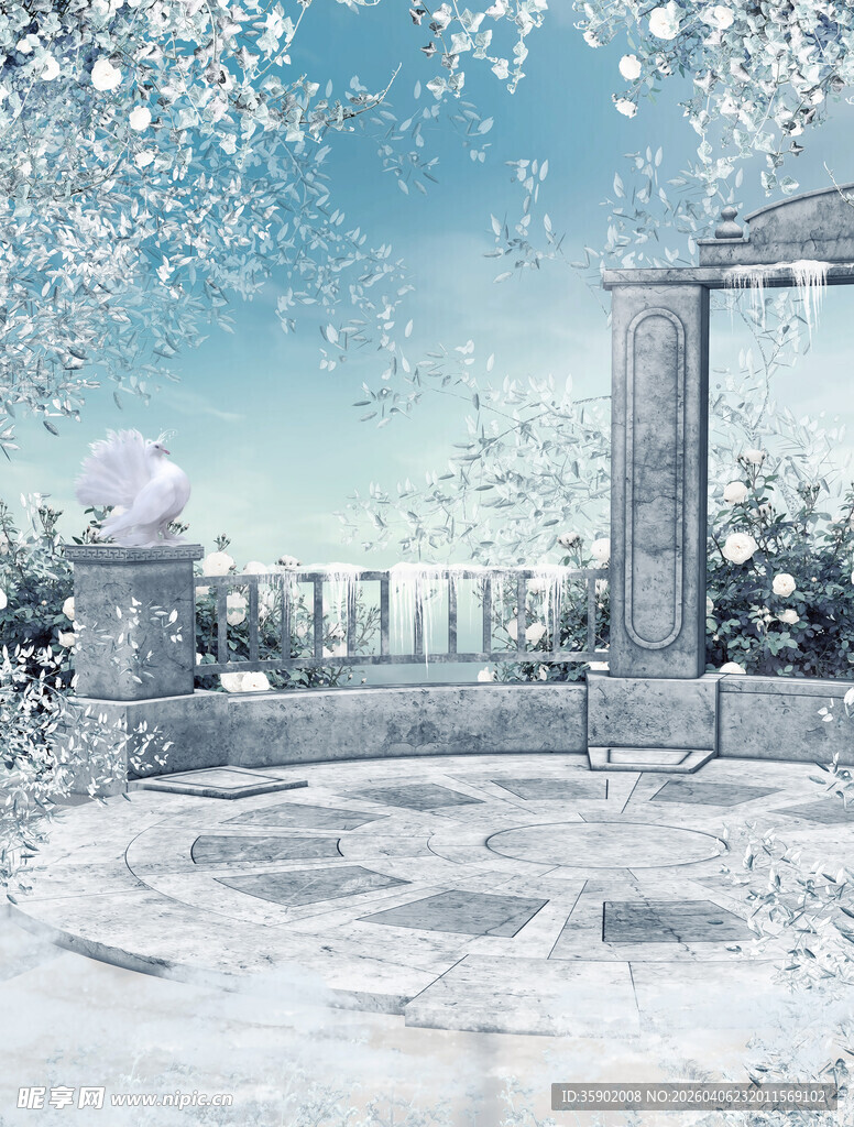 梦幻冰雪婚礼场景布置