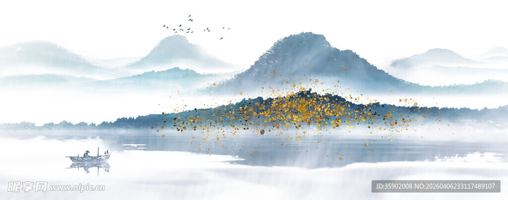 水墨山水意境图