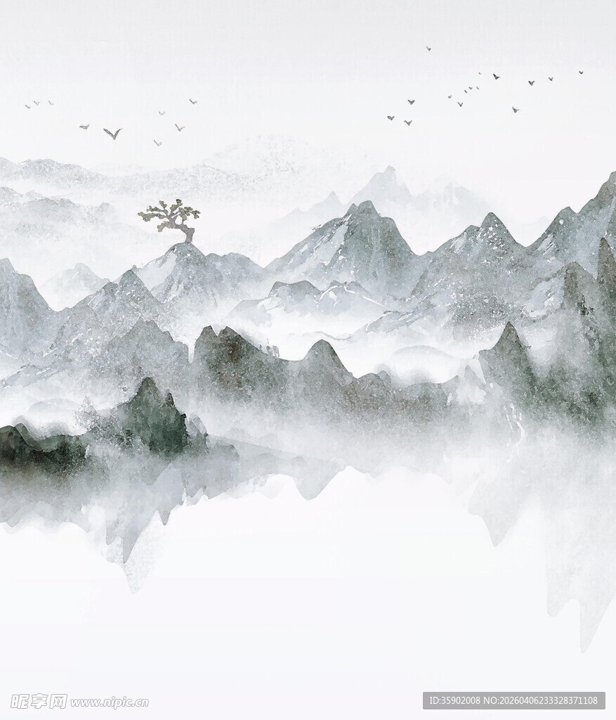 水墨山水意境图