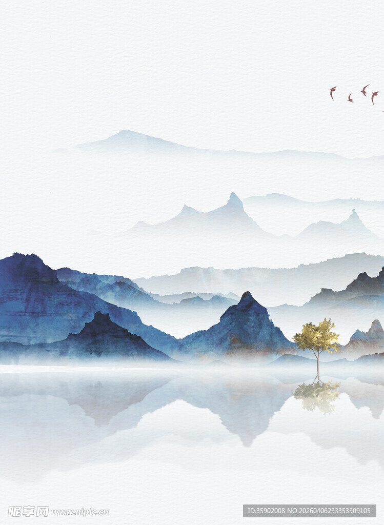 水墨山水意境图