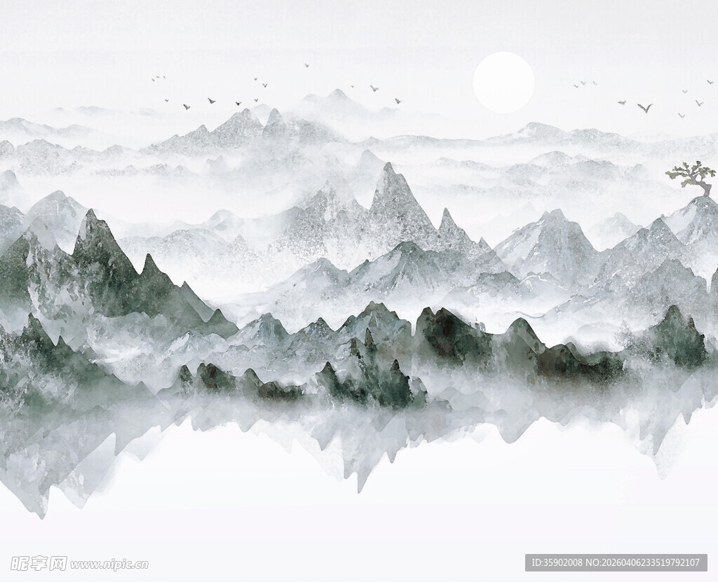 水墨山水意境图