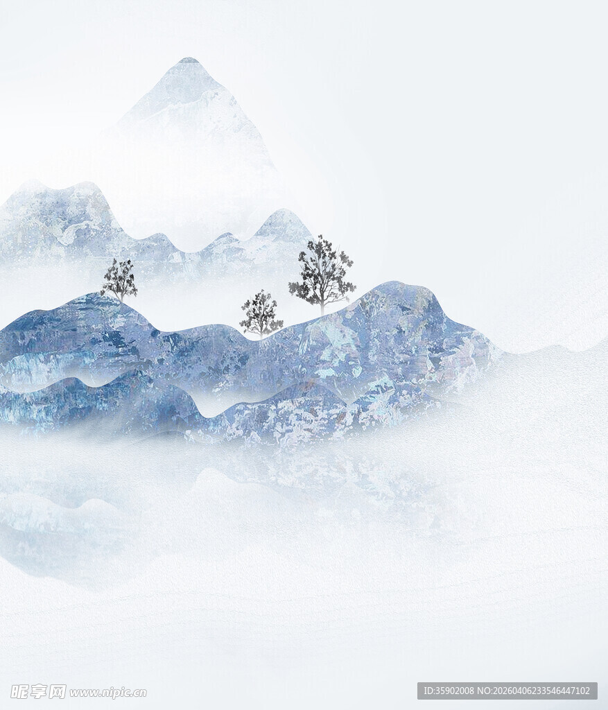 水墨山水间的静谧之景