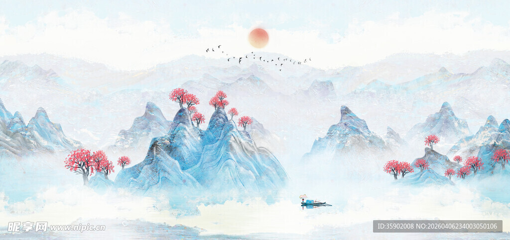 水墨山水间的诗意风光