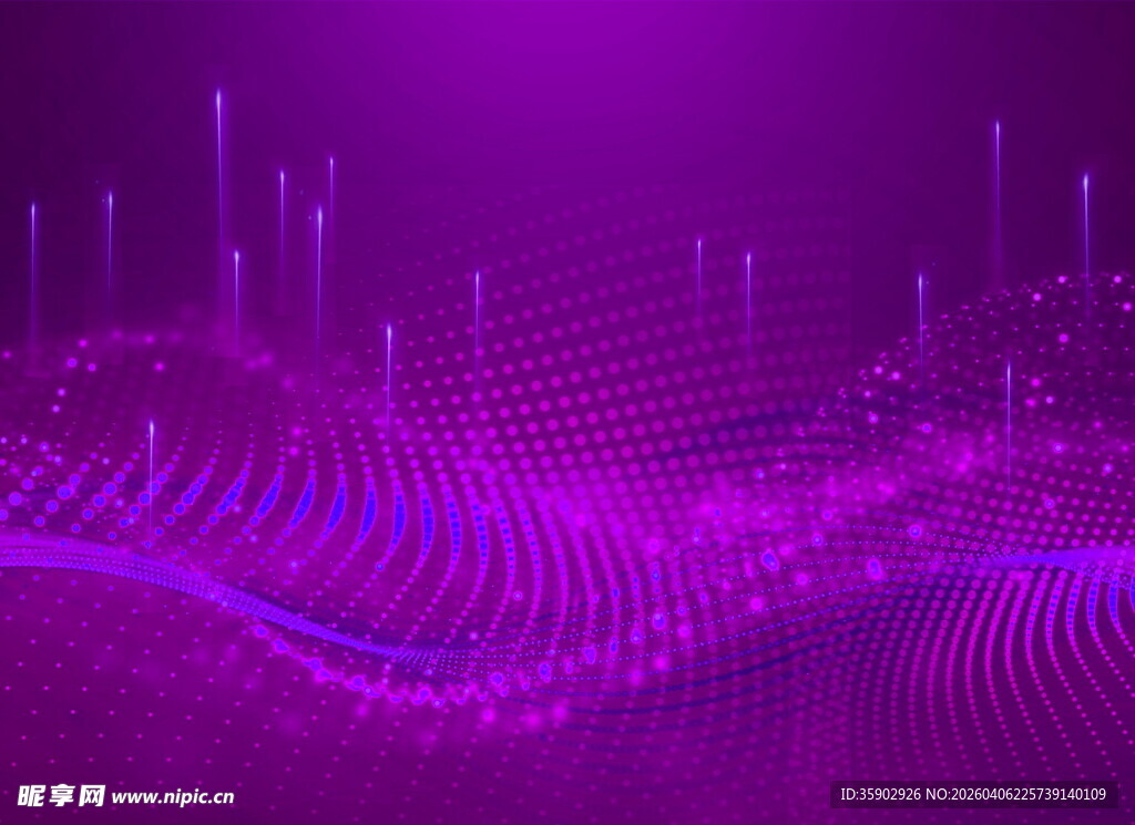 紫色科技感动态线条背景