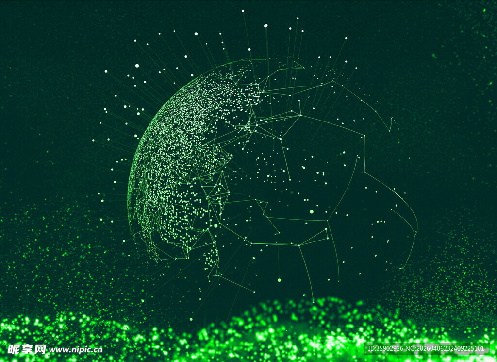 梦幻绿色星球景观