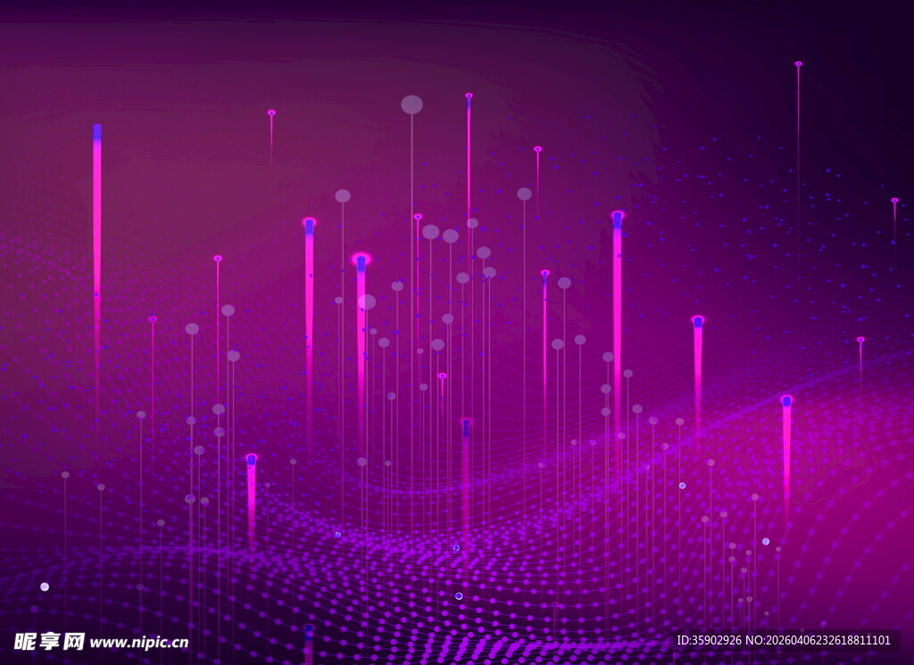 紫色科技感线条动态背景