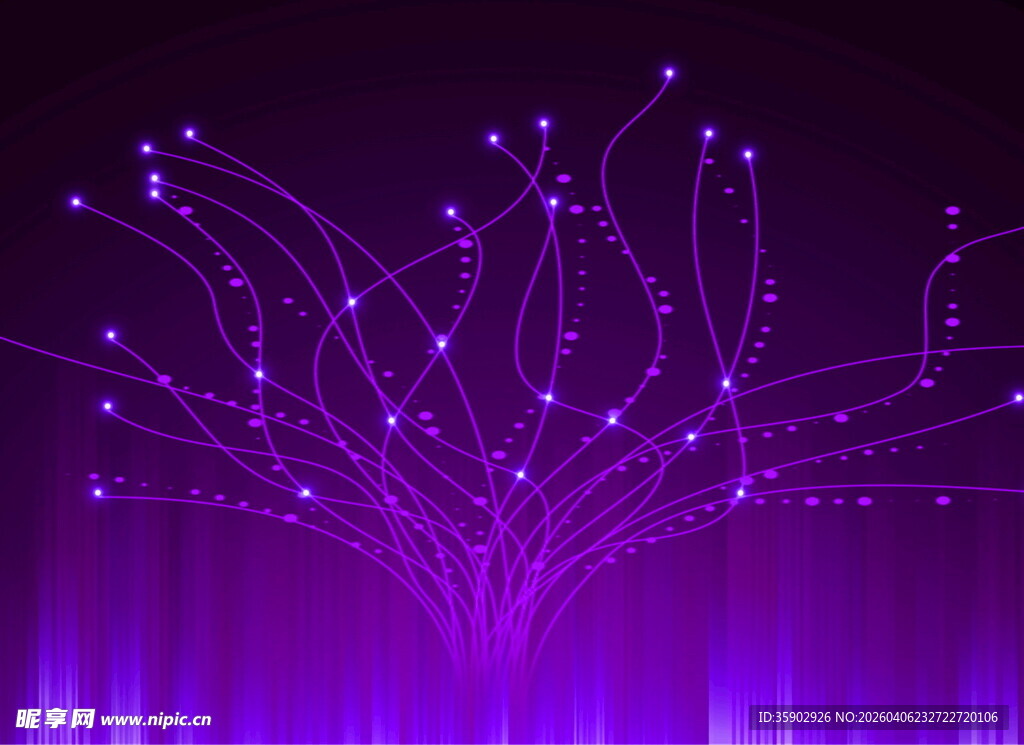 梦幻紫色光纤灯光效果