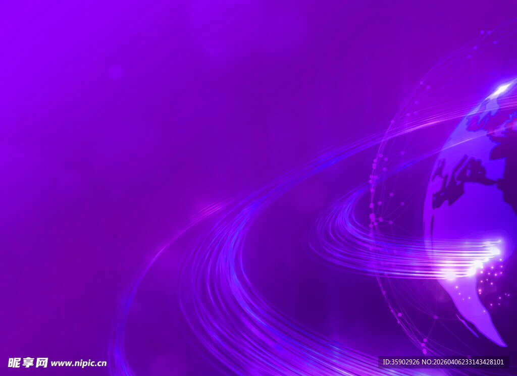 梦幻紫色星球光影效果