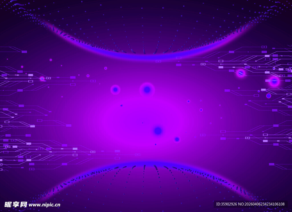 梦幻紫色科技感背景图案