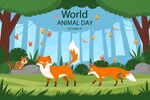 狐狸庆祝世界动物日