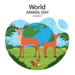 世界动物日的美好场景