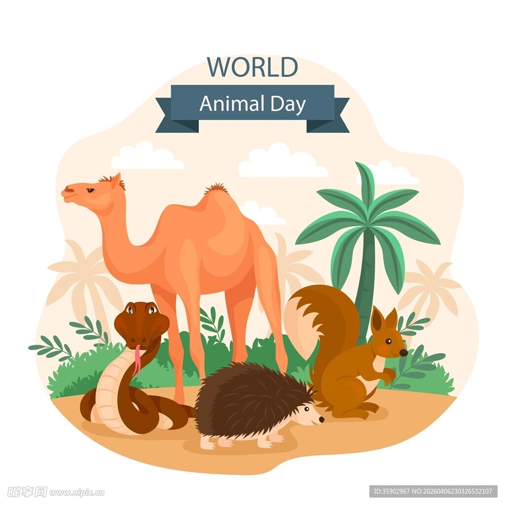 世界动物日的多样动物