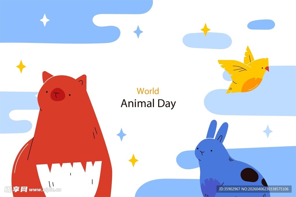 动物日的欢乐伙伴