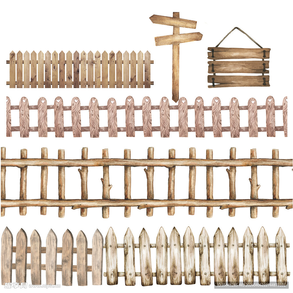 Z多样木质围栏与标识牌展示