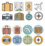 旅行元素图标集合