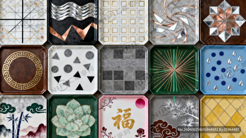 帮我设计托盘底部的图案花纹样式