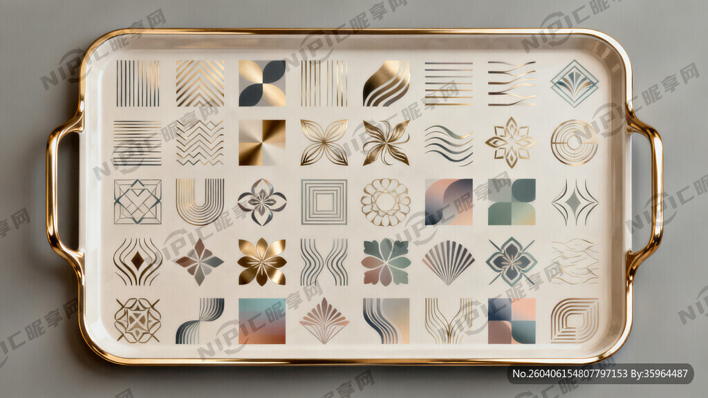 帮我设计托盘底部的图案花纹样式