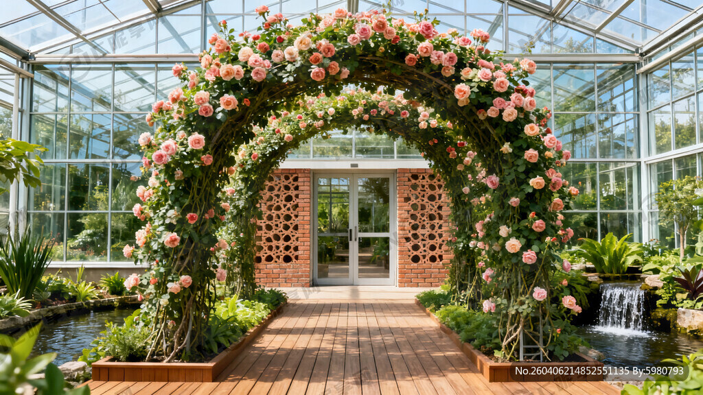 这是一个大型的植物展馆