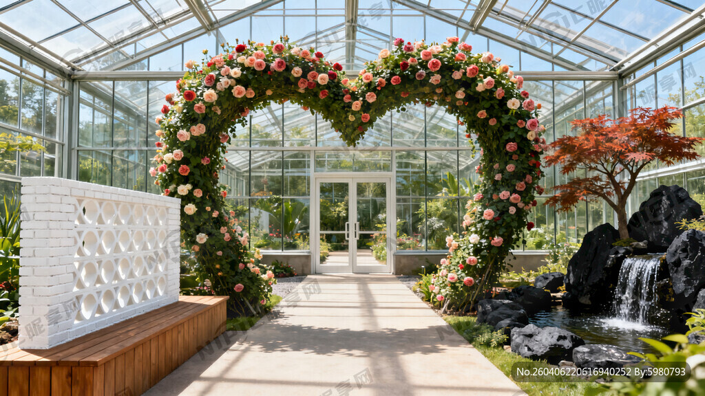 这是一个大型的植物展馆