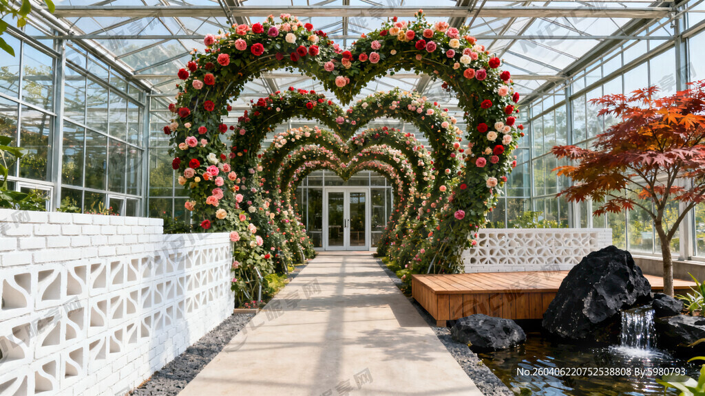 这是一个大型的植物展馆