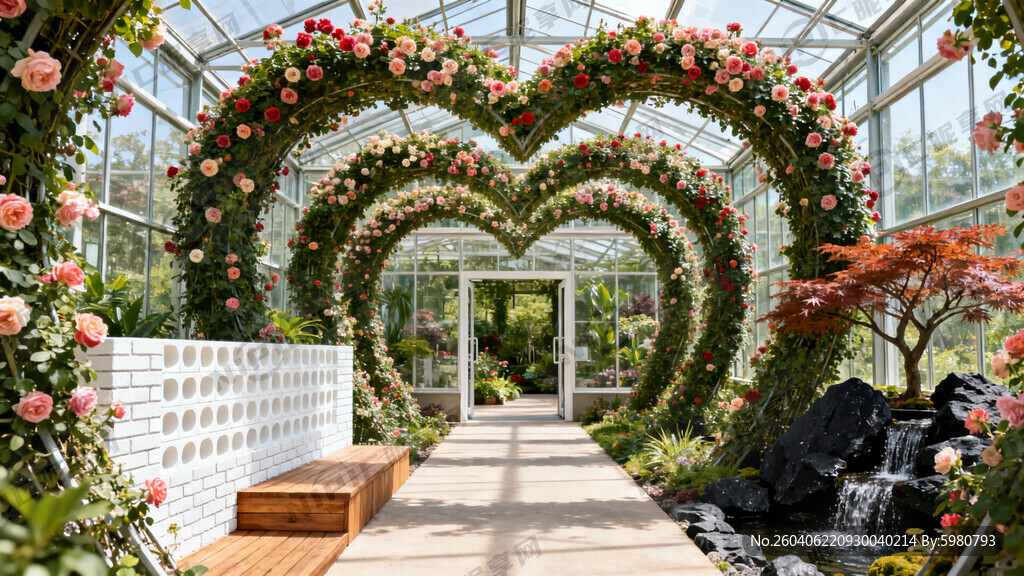 这是一个大型的植物展馆